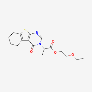2-ethoxyethyl 2-(4-oxo-5,6,7,8-tetrahydro[1]benzothieno[2,3-d]pyrimidin-3(4H)-yl)propanoate