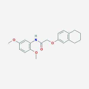 molecular formula C20H23NO4 B5218331 N-(2,5-dimethoxyphenyl)-2-(5,6,7,8-tetrahydro-2-naphthalenyloxy)acetamide 