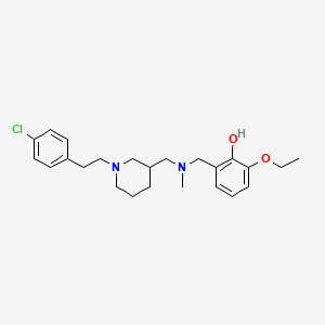 molecular formula C24H33ClN2O2 B5218335 2-{[({1-[2-(4-chlorophenyl)ethyl]-3-piperidinyl}methyl)(methyl)amino]methyl}-6-ethoxyphenol 