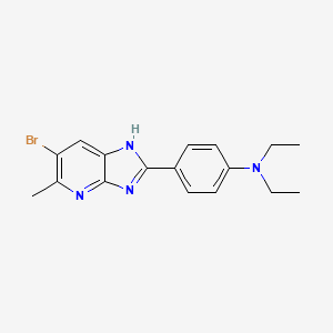molecular formula C17H19BrN4 B5218371 4-(6-bromo-5-methyl-3H-imidazo[4,5-b]pyridin-2-yl)-N,N-diethylaniline 