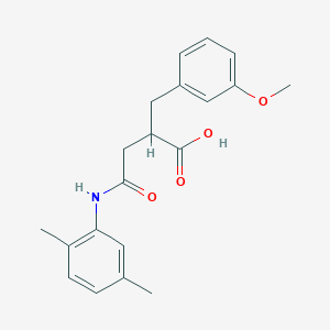molecular formula C20H23NO4 B5218373 4-[(2,5-dimethylphenyl)amino]-2-(3-methoxybenzyl)-4-oxobutanoic acid 