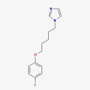 molecular formula C14H17FN2O B5218430 1-[5-(4-fluorophenoxy)pentyl]-1H-imidazole 