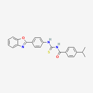 molecular formula C24H21N3O2S B5218437 N-({[4-(1,3-benzoxazol-2-yl)phenyl]amino}carbonothioyl)-4-isopropylbenzamide 
