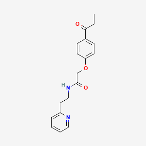 molecular formula C18H20N2O3 B5218473 2-(4-propionylphenoxy)-N-(2-pyridin-2-ylethyl)acetamide 