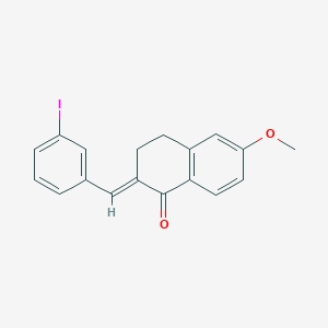 molecular formula C18H15IO2 B5218506 2-(3-iodobenzylidene)-6-methoxy-3,4-dihydro-1(2H)-naphthalenone 