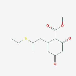 methyl 2-[2-(ethylthio)propyl]-4,6-dioxocyclohexanecarboxylate