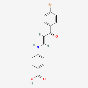 molecular formula C16H12BrNO3 B5218528 4-{[3-(4-bromophenyl)-3-oxo-1-propen-1-yl]amino}benzoic acid 