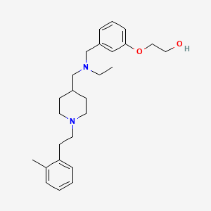 molecular formula C26H38N2O2 B5218537 2-(3-{[ethyl({1-[2-(2-methylphenyl)ethyl]-4-piperidinyl}methyl)amino]methyl}phenoxy)ethanol 