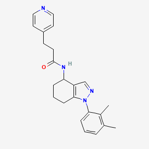 molecular formula C23H26N4O B5218580 N-[1-(2,3-dimethylphenyl)-4,5,6,7-tetrahydro-1H-indazol-4-yl]-3-(4-pyridinyl)propanamide 