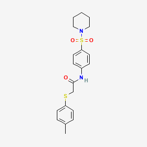2-[(4-methylphenyl)thio]-N-[4-(1-piperidinylsulfonyl)phenyl]acetamide