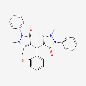 4,4'-[(2-bromophenyl)methylene]bis(1,5-dimethyl-2-phenyl-1,2-dihydro-3H-pyrazol-3-one)