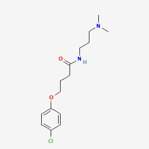 molecular formula C15H23ClN2O2 B5218691 4-(4-chlorophenoxy)-N-[3-(dimethylamino)propyl]butanamide 