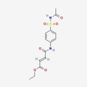 molecular formula C14H16N2O6S B5218701 ethyl 4-({4-[(acetylamino)sulfonyl]phenyl}amino)-4-oxo-2-butenoate 