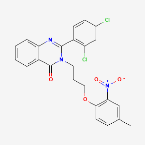 molecular formula C24H19Cl2N3O4 B5218706 2-(2,4-dichlorophenyl)-3-[3-(4-methyl-2-nitrophenoxy)propyl]-4(3H)-quinazolinone 