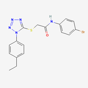 molecular formula C17H16BrN5OS B5218716 N-(4-bromophenyl)-2-{[1-(4-ethylphenyl)-1H-tetrazol-5-yl]thio}acetamide 