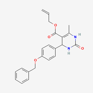 molecular formula C22H22N2O4 B5218757 allyl 4-[4-(benzyloxy)phenyl]-6-methyl-2-oxo-1,2,3,4-tetrahydro-5-pyrimidinecarboxylate 