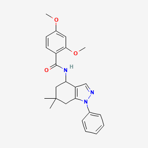 molecular formula C24H27N3O3 B5218761 N-(6,6-dimethyl-1-phenyl-4,5,6,7-tetrahydro-1H-indazol-4-yl)-2,4-dimethoxybenzamide 