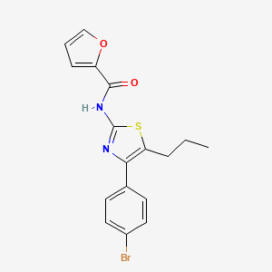molecular formula C17H15BrN2O2S B5218782 N-[4-(4-bromophenyl)-5-propyl-1,3-thiazol-2-yl]-2-furamide 