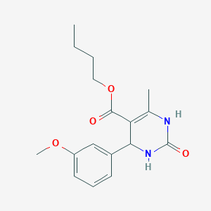 molecular formula C17H22N2O4 B5218800 butyl 4-(3-methoxyphenyl)-6-methyl-2-oxo-1,2,3,4-tetrahydro-5-pyrimidinecarboxylate 