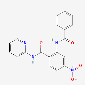 molecular formula C19H14N4O4 B5218839 2-(benzoylamino)-4-nitro-N-2-pyridinylbenzamide 