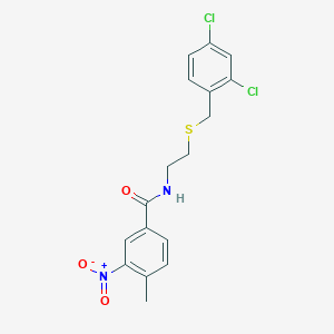molecular formula C17H16Cl2N2O3S B5218852 N-{2-[(2,4-dichlorobenzyl)thio]ethyl}-4-methyl-3-nitrobenzamide 