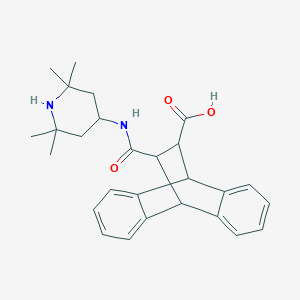 16-{[(2,2,6,6-tetramethyl-4-piperidinyl)amino]carbonyl}tetracyclo[6.6.2.0~2,7~.0~9,14~]hexadeca-2,4,6,9,11,13-hexaene-15-carboxylic acid