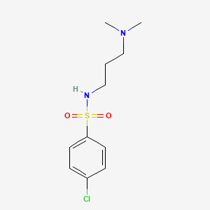 molecular formula C11H17ClN2O2S B5218896 4-chloro-N-[3-(dimethylamino)propyl]benzenesulfonamide 