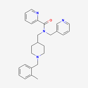 molecular formula C26H30N4O B5218932 N-{[1-(2-methylbenzyl)-4-piperidinyl]methyl}-N-(3-pyridinylmethyl)-2-pyridinecarboxamide 
