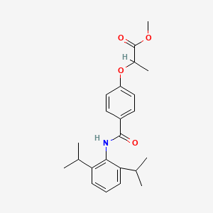 molecular formula C23H29NO4 B5218959 methyl 2-(4-{[(2,6-diisopropylphenyl)amino]carbonyl}phenoxy)propanoate 
