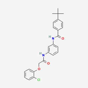 molecular formula C25H25ClN2O3 B5218964 4-tert-butyl-N-(3-{[(2-chlorophenoxy)acetyl]amino}phenyl)benzamide 