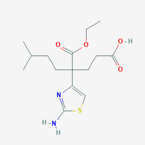 4-(2-amino-1,3-thiazol-4-yl)-4-(ethoxycarbonyl)-7-methyloctanoic acid