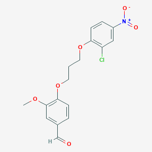 molecular formula C17H16ClNO6 B5218980 4-[3-(2-chloro-4-nitrophenoxy)propoxy]-3-methoxybenzaldehyde 