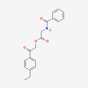 molecular formula C19H19NO4 B5218988 2-(4-ethylphenyl)-2-oxoethyl N-benzoylglycinate 