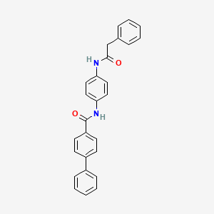 molecular formula C27H22N2O2 B5218992 N-{4-[(2-phenylacetyl)amino]phenyl}-4-biphenylcarboxamide 