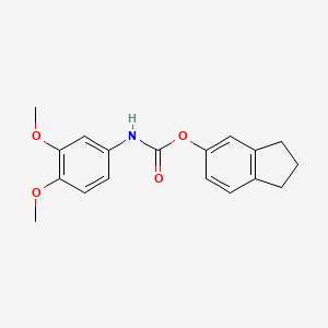 molecular formula C18H19NO4 B5218996 2,3-dihydro-1H-inden-5-yl (3,4-dimethoxyphenyl)carbamate 