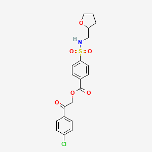 2-(4-chlorophenyl)-2-oxoethyl 4-{[(tetrahydro-2-furanylmethyl)amino]sulfonyl}benzoate