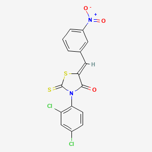 molecular formula C16H8Cl2N2O3S2 B5219043 3-(2,4-dichlorophenyl)-5-(3-nitrobenzylidene)-2-thioxo-1,3-thiazolidin-4-one 