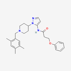 3-phenoxy-N-{1-[1-(2,4,5-trimethylbenzyl)-4-piperidinyl]-1H-pyrazol-5-yl}propanamide