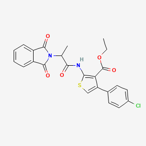 molecular formula C24H19ClN2O5S B5219062 ethyl 4-(4-chlorophenyl)-2-{[2-(1,3-dioxo-1,3-dihydro-2H-isoindol-2-yl)propanoyl]amino}-3-thiophenecarboxylate 