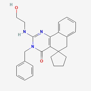 molecular formula C25H27N3O2 B5219074 3-benzyl-2-[(2-hydroxyethyl)amino]-3H-spiro[benzo[h]quinazoline-5,1'-cyclopentan]-4(6H)-one 