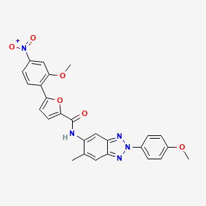 molecular formula C26H21N5O6 B5219105 5-(2-methoxy-4-nitrophenyl)-N-[2-(4-methoxyphenyl)-6-methyl-2H-1,2,3-benzotriazol-5-yl]-2-furamide 