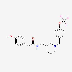 2-(4-methoxyphenyl)-N-({1-[4-(trifluoromethoxy)benzyl]-3-piperidinyl}methyl)acetamide