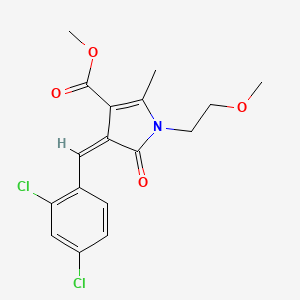 METHYL (4Z)-4-[(2,4-DICHLOROPHENYL)METHYLIDENE]-1-(2-METHOXYETHYL)-2-METHYL-5-OXO-4,5-DIHYDRO-1H-PYRROLE-3-CARBOXYLATE