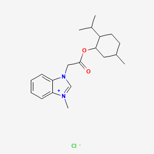 molecular formula C20H29ClN2O2 B5219138 1-{2-[(2-isopropyl-5-methylcyclohexyl)oxy]-2-oxoethyl}-3-methyl-1H-3,1-benzimidazol-3-ium chloride 