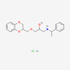 1-(2,3-Dihydro-1,4-benzodioxin-3-ylmethoxy)-3-(1-phenylethylamino)propan-2-ol;hydrochloride