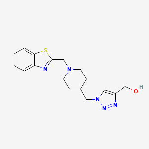 molecular formula C17H21N5OS B5219193 (1-{[1-(1,3-benzothiazol-2-ylmethyl)-4-piperidinyl]methyl}-1H-1,2,3-triazol-4-yl)methanol trifluoroacetate (salt) 