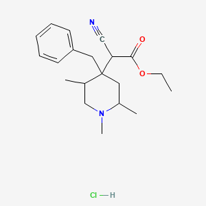 molecular formula C20H29ClN2O2 B5219232 ethyl (4-benzyl-1,2,5-trimethyl-4-piperidinyl)(cyano)acetate hydrochloride 