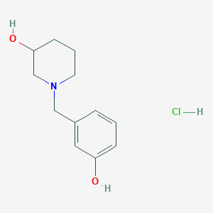 molecular formula C12H18ClNO2 B5219255 1-(3-hydroxybenzyl)-3-piperidinol hydrochloride 