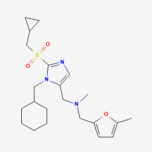 ({1-(cyclohexylmethyl)-2-[(cyclopropylmethyl)sulfonyl]-1H-imidazol-5-yl}methyl)methyl[(5-methyl-2-furyl)methyl]amine