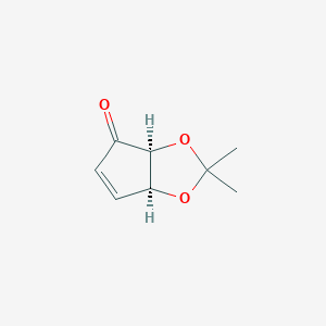 molecular formula C8H10O3 B052193 (3aS,6aS)-2,2-二甲基-3aH-环戊[d][1,3]二氧杂环-4(6aH)-酮 CAS No. 104010-72-2